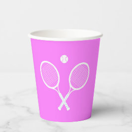 Tennis Rackets en Ball Party roze Papieren Bekers