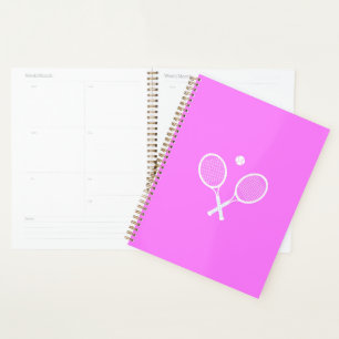 Tennis Rackets en Ball Party roze Planner