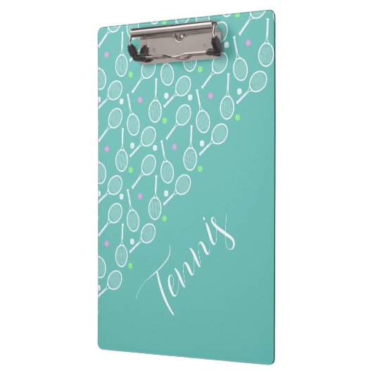Tennis Rackets en Balls Mint Green Klembord (Links)