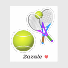 Tennis Rackets en Tennis Ball Sticker