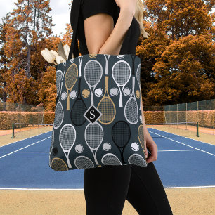 Tennis Rackets Gepersonaliseerde Monogrammen Naam Draagtas