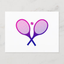 Tennis Rackets Magenta to Paarse Ombre