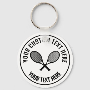 Tennis Rackets Pictogram Aangepast Sleutelhanger