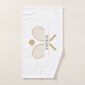 Tennis-racks en naampoorten handdoek (Handdoek)