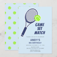 Tennis Racquet Blue Boys Verjaardag
