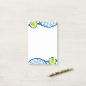 Tennis racquet en bal post-it® notes (Op bureau)