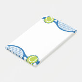 Tennis racquet en bal post-it® notes (Schuin)
