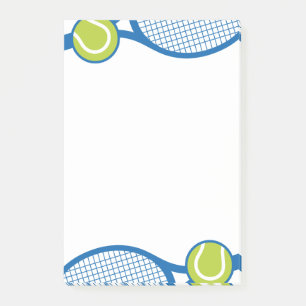 Tennis racquet en bal post-it® notes