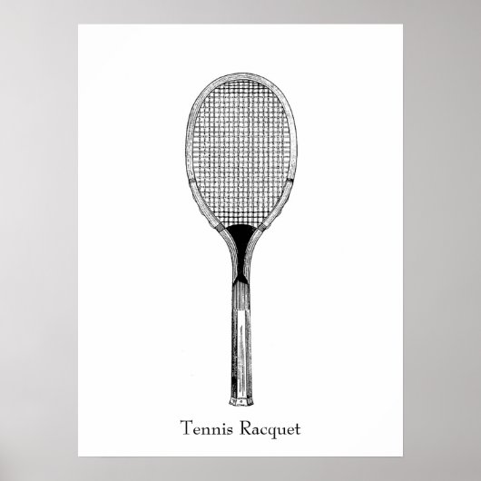 Tennis Racquet Poster (Voorkant)