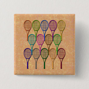 TENNIS RACQUETS IN KLEURENButton Vierkante Button 5,1 Cm
