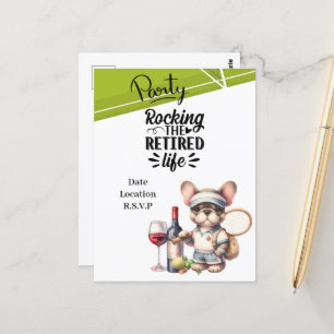 Tennis Retirement Briefkaart