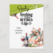 Tennis Retirement Briefkaart (Voorkant)