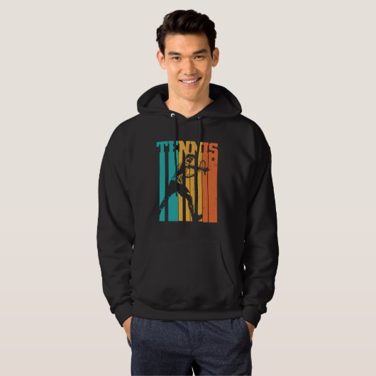 Tennis Retro | Tennis Player Gift Idee Hoodie (Voorkant volledig)