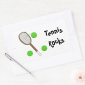 Tennis Rocks Rechthoekige Sticker (Envelop)