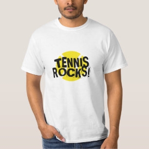 Tennis Rocks T-Shirt voor mannen, vrouwen en kinde