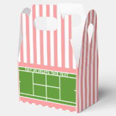 Tennis Roze-gestreepte Favor Box Bedankdoosjes (Geopend)