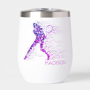 Tennis Roze Pixels Gepersonaliseerde naam