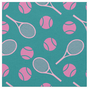 Tennis: roze rackets - aanpasbaar! stof