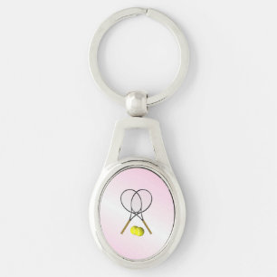 Tennis Roze Sport Sleutelhanger