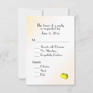 Tennis RSVP met menukeuze