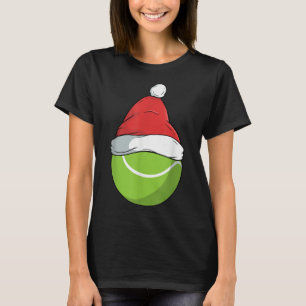 Tennis Santa Hoed Kerst Smash Badminton T-shirt