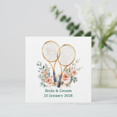 Tennis Save the date Invitation for Wedding (Debout devant)