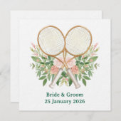 Tennis Save the date Invitation for Wedding (Devant / Derrière)