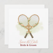 Tennis Save the date Invitation  for Wedding  (Devant / Derrière)
