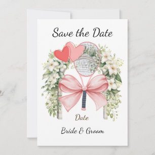 Tennis Save the date Tennis Player bruiloft Kaart