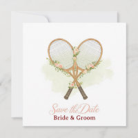 Tennis "Save the Date" Uitnodiging voor Huwelijk