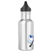 Tennis-schoenknop en -rack met aangepaste tekst waterfles  (Links)