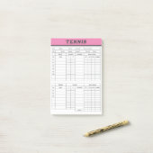 Tennis Score Sheets -Notes de post-it du Pad de no (Sur un bureau)
