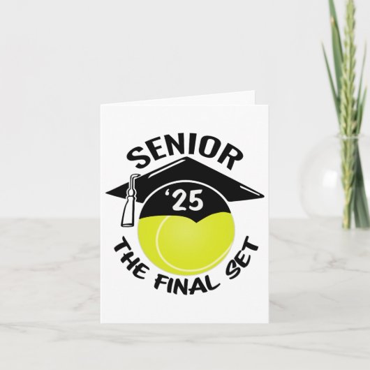Tennis Senior 2025 de laatste set afstuderen cap Kaart (Voorkant)