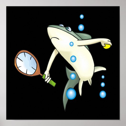 Tennis Shark Poster (Voorkant)