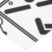 Tennis Silhouette Figuur Tafelkleed (Gekanteld)