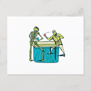 Tennis Skeleton Briefkaart
