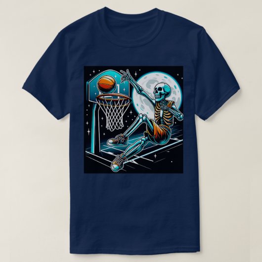 Tennis Skeleton Grappig Halloween T-shirt (Design voorkant)