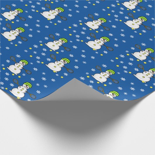 Tennis Snowmen — Verpakkingspapier Cadeaupapier (Hoek)