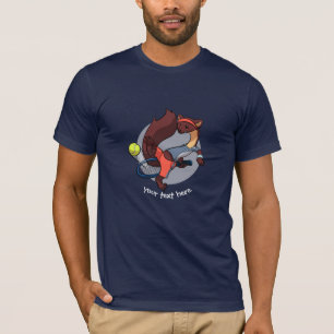 Tennis spelen Pine Marten Trick Shot Cartoon T-shirt