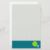 Tennis-speler Briefpapier (Voorkant / Achterkant)