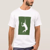 Tennis-speler die een server raakt - T-shirt (Voorkant)