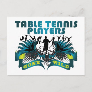 Tennis-spelers in tabel Wild Briefkaart