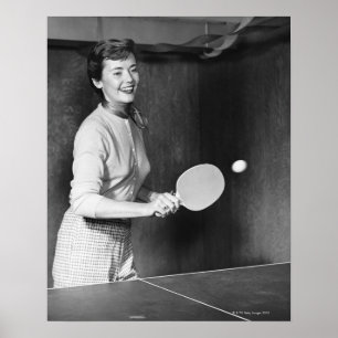 Tennis speltafel voor vrouwen poster