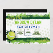 TENNIS SPLASH Bar Mitzvah Invitation (Devant / Derrière)