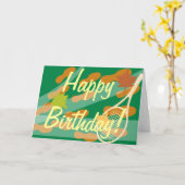 Tennis Sport Carte d'Anniversaire Design (Fleur jaune)