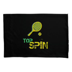 Tennis Sport Pop Art, Green & Yellow Racket & Ball Kussensloop