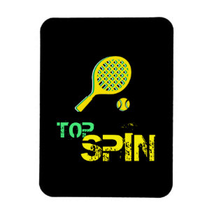 Tennis Sport Pop Art, Green & Yellow Racket & Ball Magneet