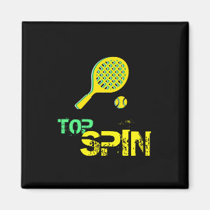 Tennis Sport Pop Art, Green & Yellow Racket & Ball Magneet