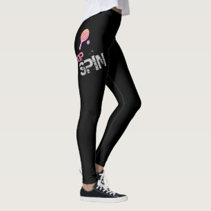 Tennis Sport Pop Art, Roze Racket & Ball Leggings