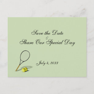 Tennis Sport Save the Date Briefkaart